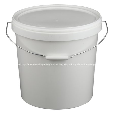 Ведро 21 л. пластиковое для пищевых продуктов , плотное с металлической ручкой Белое Круглое (артикул: 020000138) купить в разделе «Ведра».